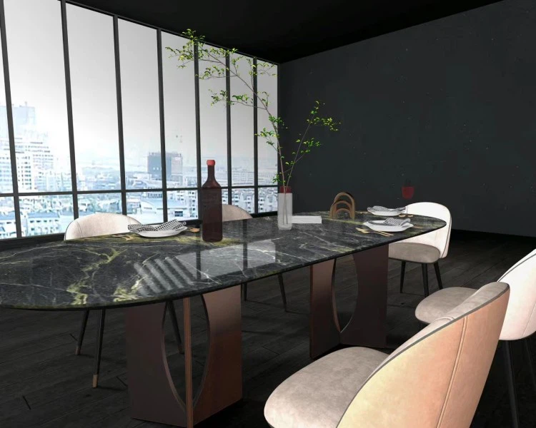 Natural Irish Green Marble Table Natural Irish Green Marble Table