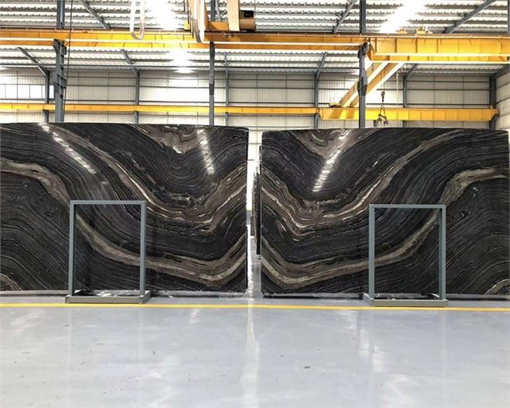 Silky Black Marble Slabs