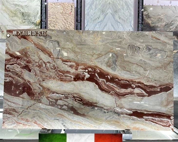 atural Marble Monica Red slabs and blocks