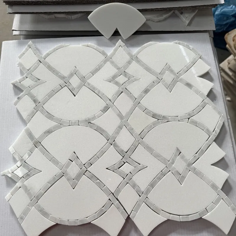 Mix Shape Marble Parquet Feature Waterjet Mosaic Mix Shape Marble Parquet Feature Waterjet Mosaic